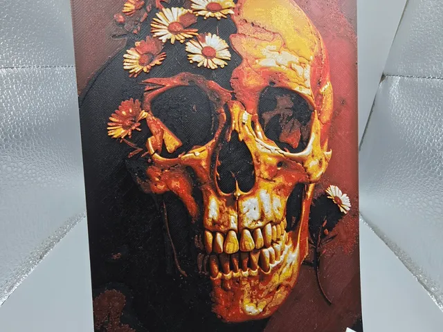 Skull with Flower HueForge