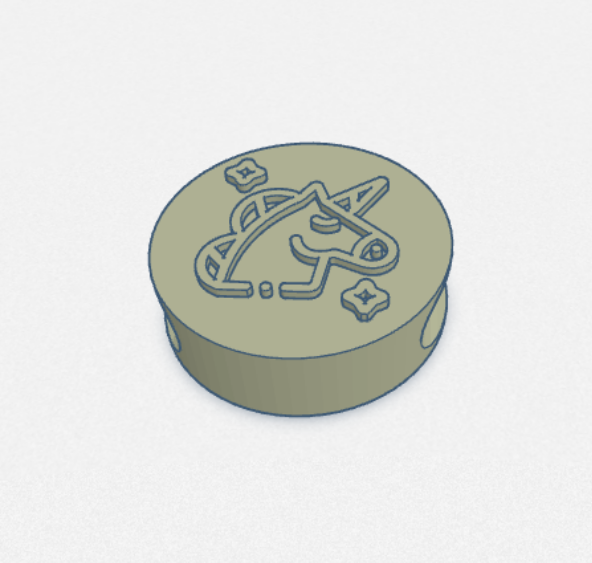 Playdoh Stamp or Cookie Stamp UNICORN