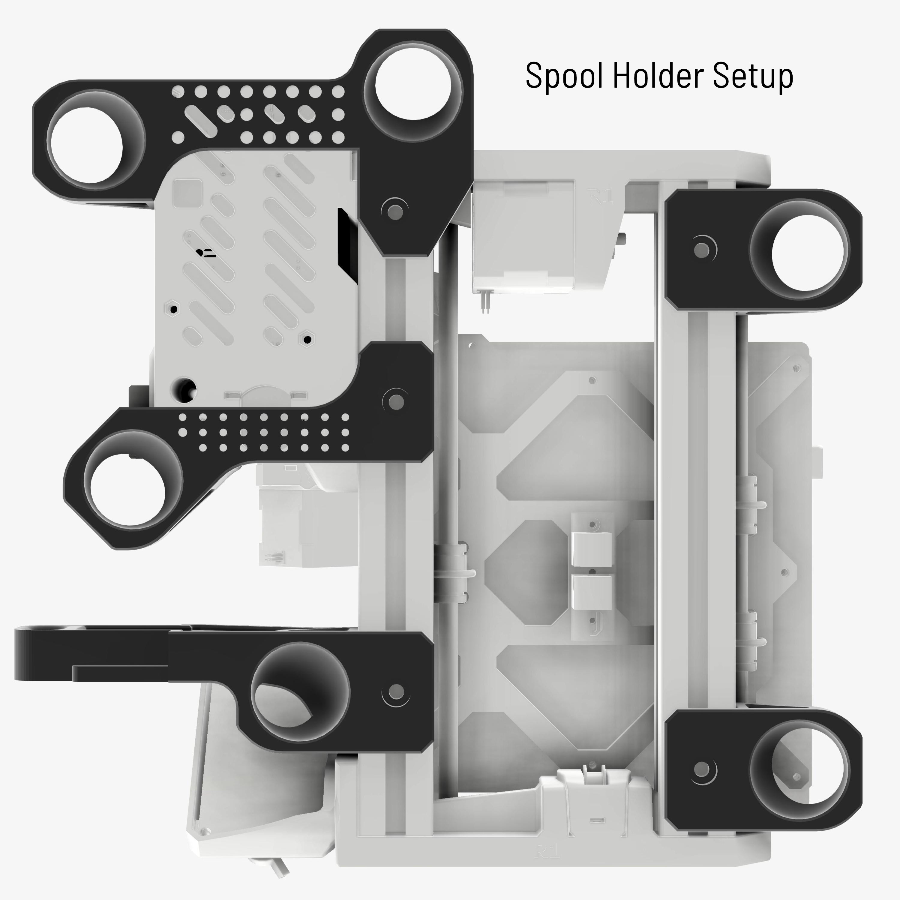 Prusa MINI/MINI+ Squash Ball Feet System & Spool Holder by erickson85