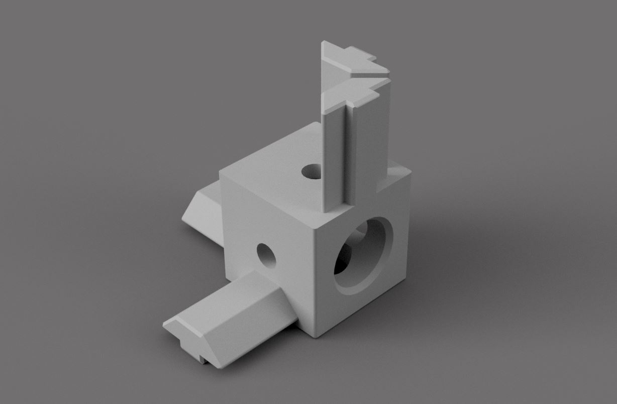 Connection 3Way CUBE Corner Bracket _Profile 2020 M4 Thread by ...