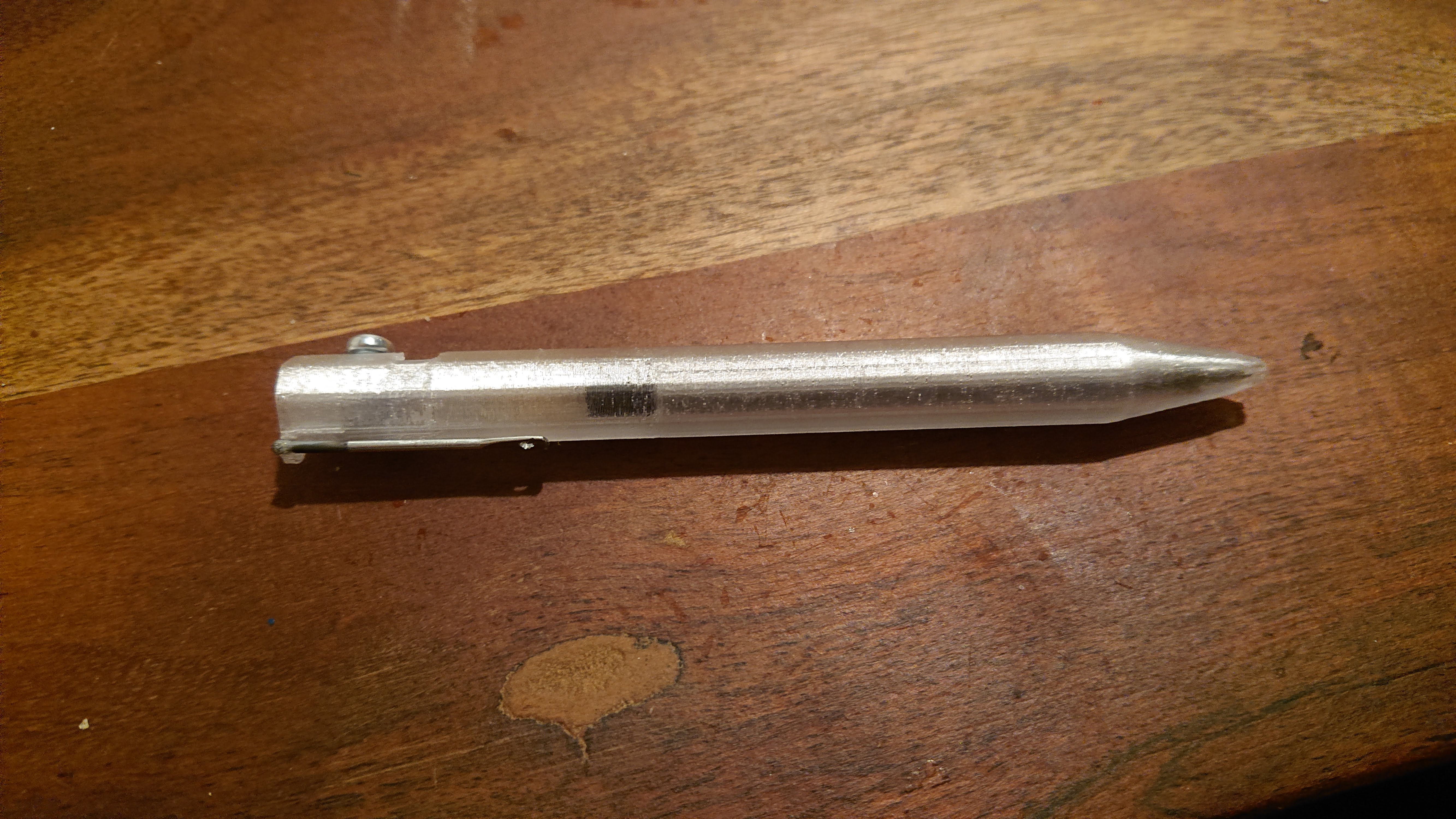 Tactical Ballpoint Pen for Pilot G2 Refill with possibility of Metal Clip