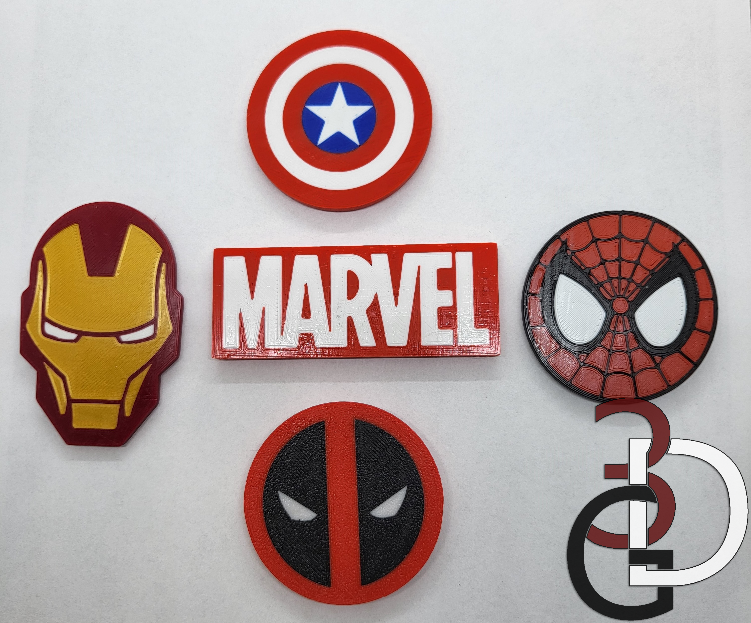 Marvel themed magnets/coasters (set 1)
