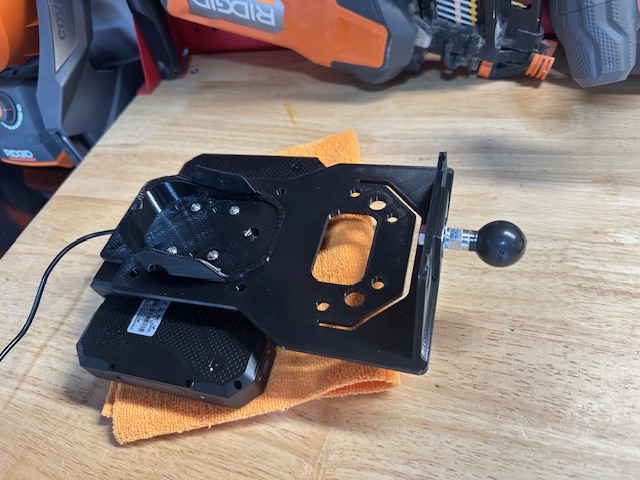 Kove 450 Rally tablet mount with upper mounting spot for an actual RAM ball 1/4" hole