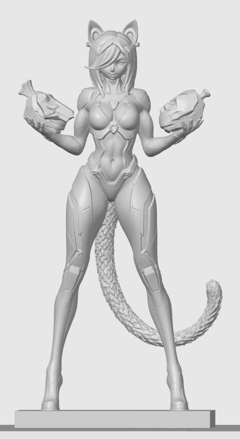 Cyber cat-girl figurine 51