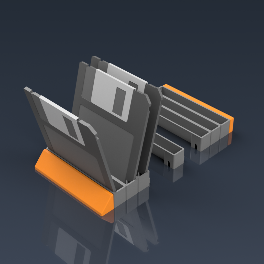 Inch Floppy Disc Holder Modular By Michael Ponikowski Download