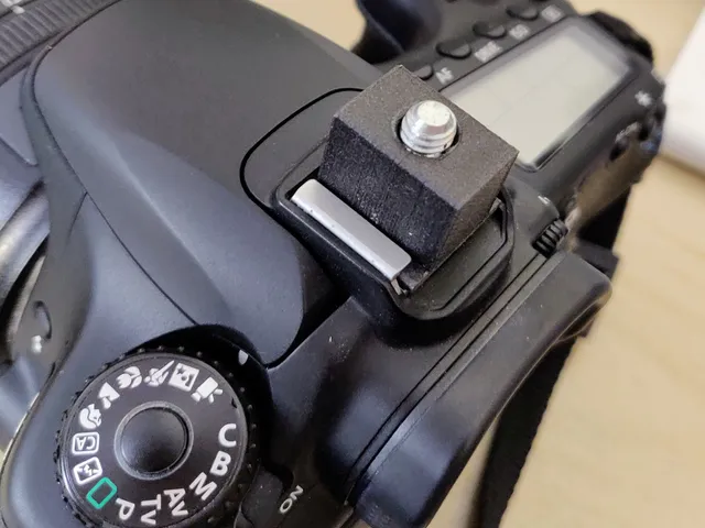 Canon hot shoe to quarter inch adapter