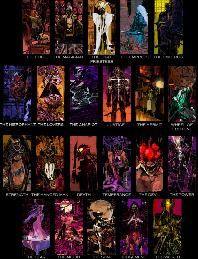 Cyberpunk tarot cards Lithophane by bigman | Download free STL model ...