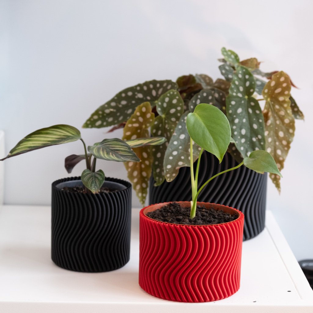 WAVY vase mode flowerpot planter by velix | Download free STL model ...