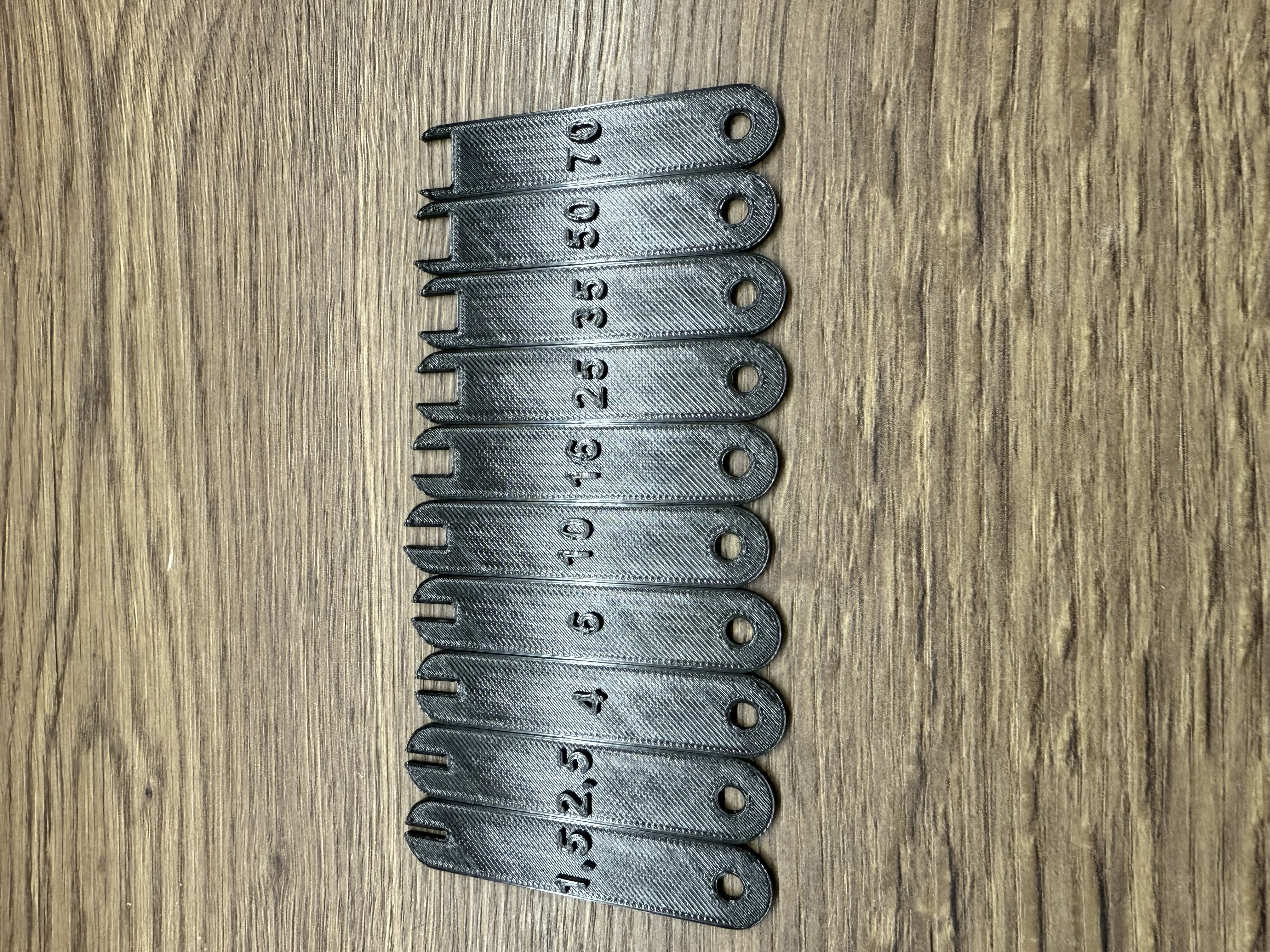 měrky průřezu/ Set of gauges for copper electrical wires