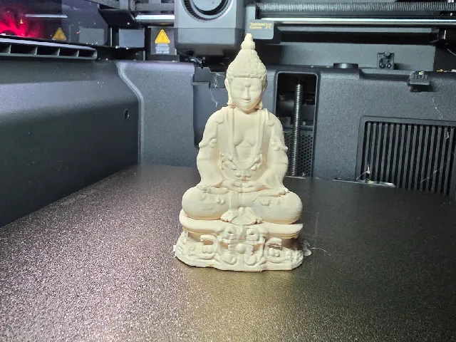 Meditating Buddha Statue — Zen Lotus Decor (Carved-Stone Look)