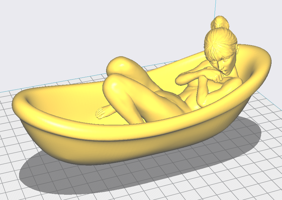 Bathtub And Naked Woman By Onur Y Ld R M Download Free Stl Model Printables Com