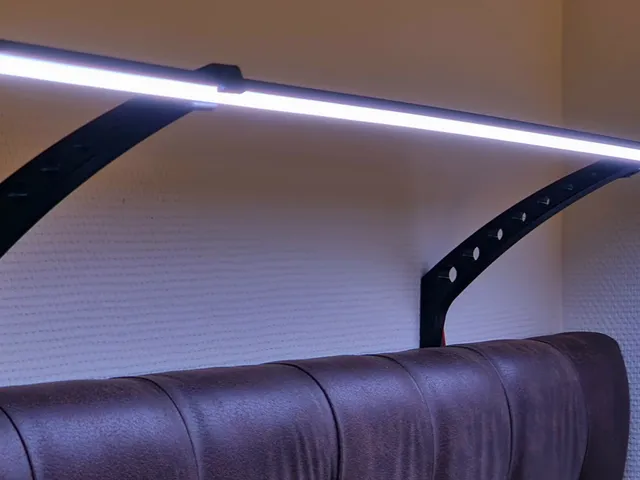 Bed Headboard LED Aluminum Profile Holder