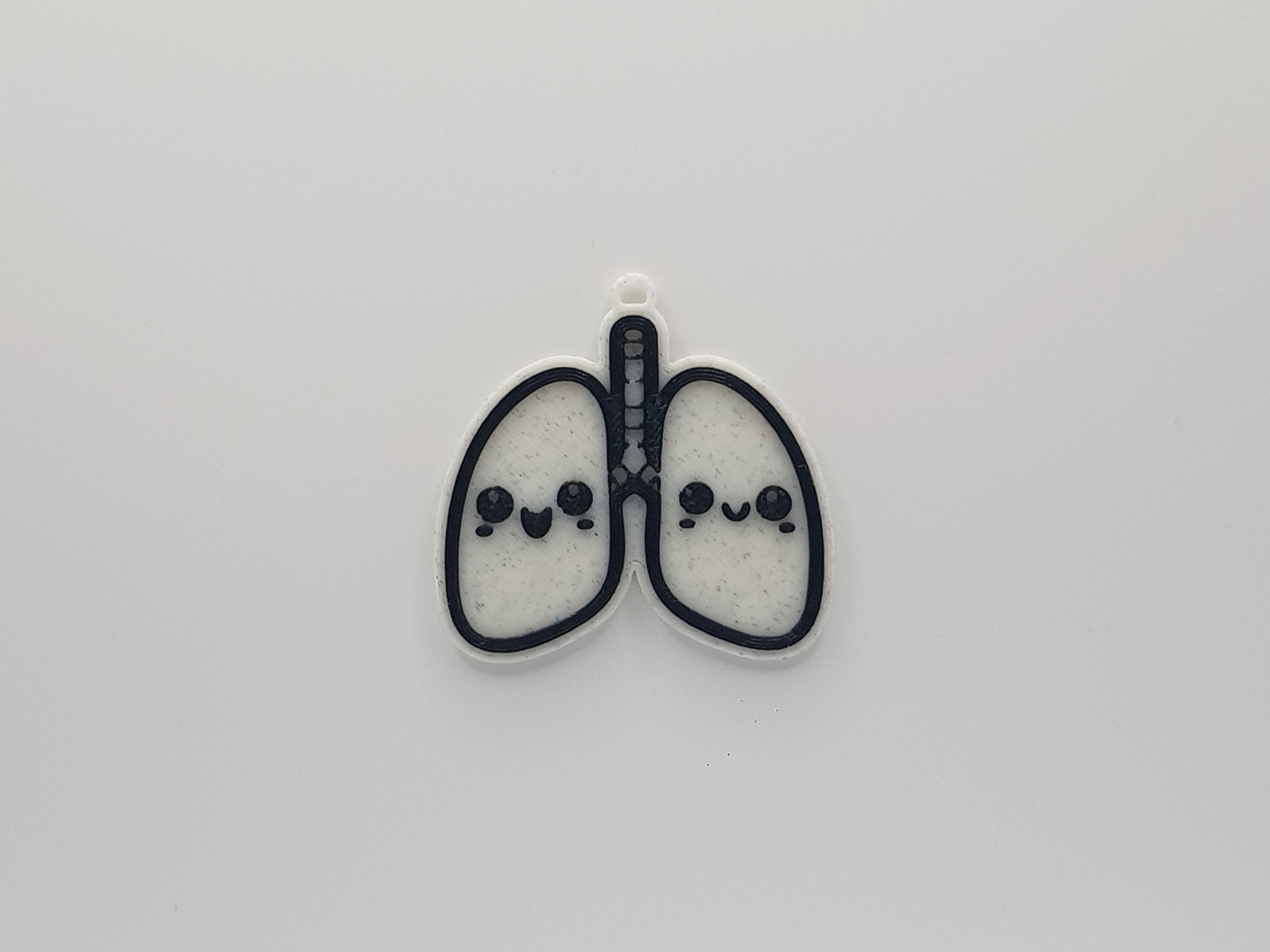 Happy Anatomical Lungs Keychain