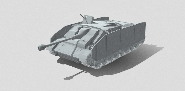 Stug-IV WW2 tank destroyer - Low Poly - Blender by Adam | Download free ...