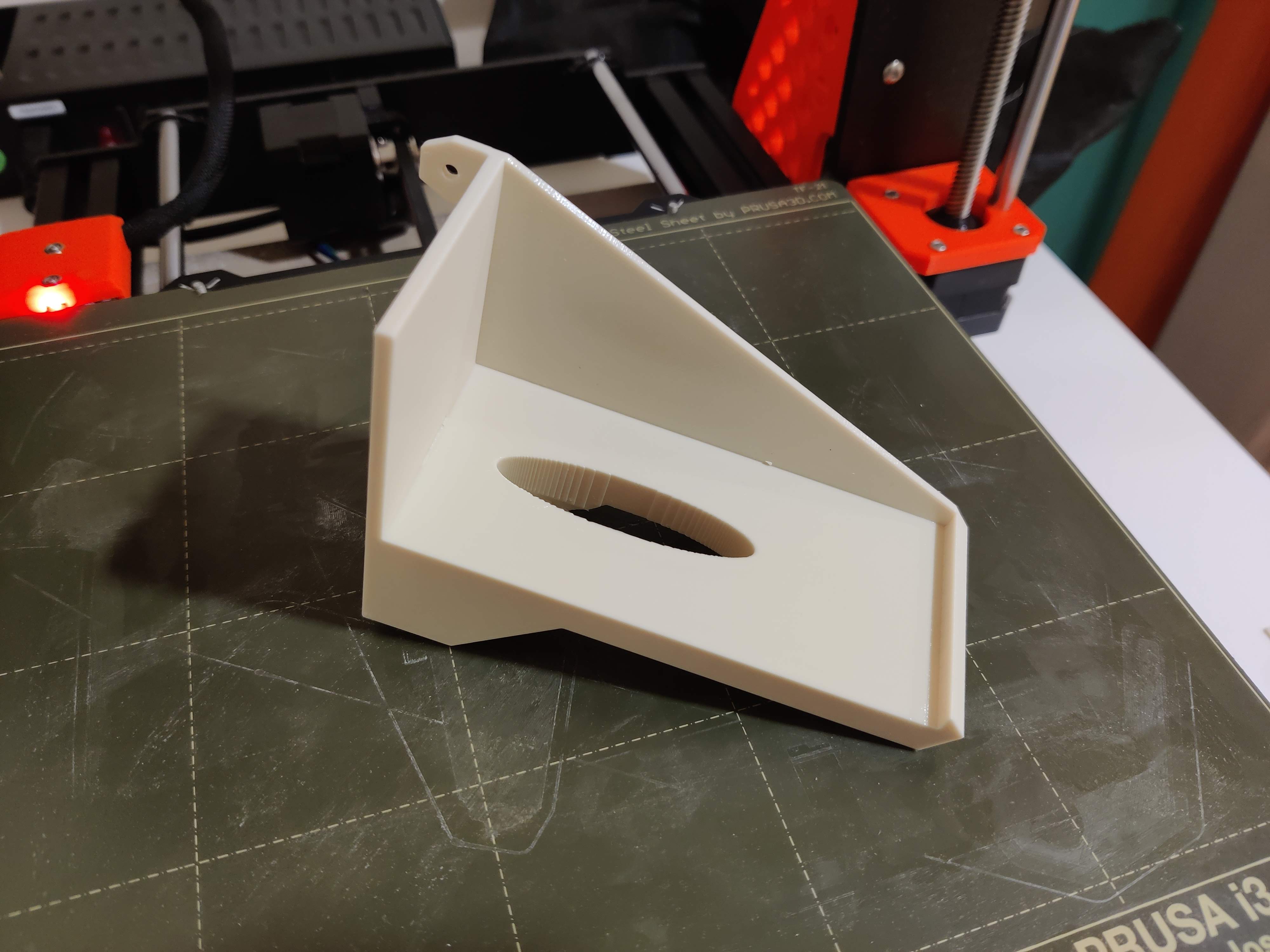 Upright mounting bracket for larger Prusa PSU for Lack enclosure