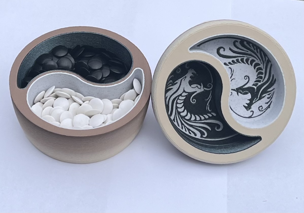 Yin Yang Dragon Go Box **Advanced Multimaterial Print** — miniatura 2