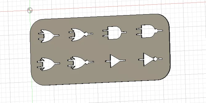 Logic gates template by Ben Dover | Download free STL model ...