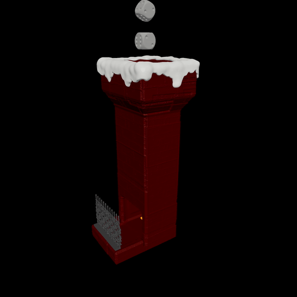 DICE TOWER CHIMNEY SANTA CLAUS PRINT IN PLACE by laboratoriogiratorio