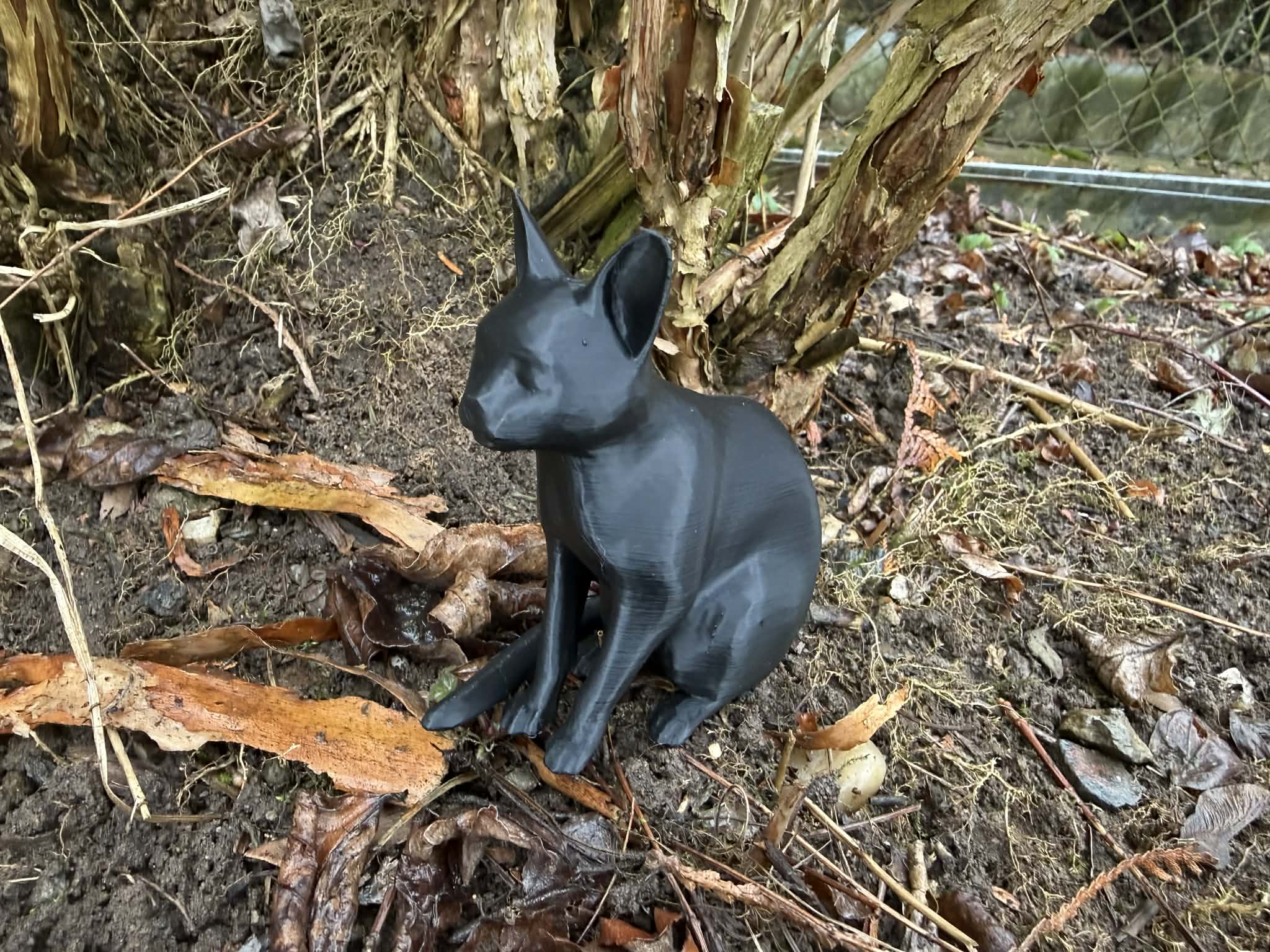 Realistic sitting cat — miniatura 2