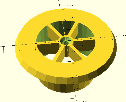 Bathroom overfill cover (parametrizable, OpenSCAD)