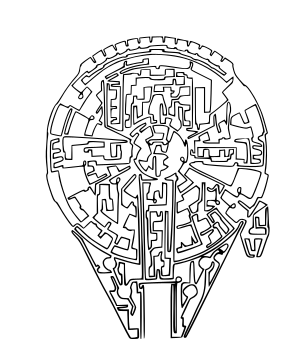 Millennium Falcon Single Line by Jura Švébiš | Download free STL model ...