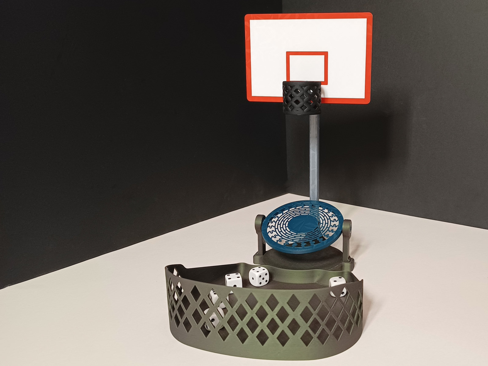 Basket Dice (free throw "Dice Tower") by Wim V Download free STL