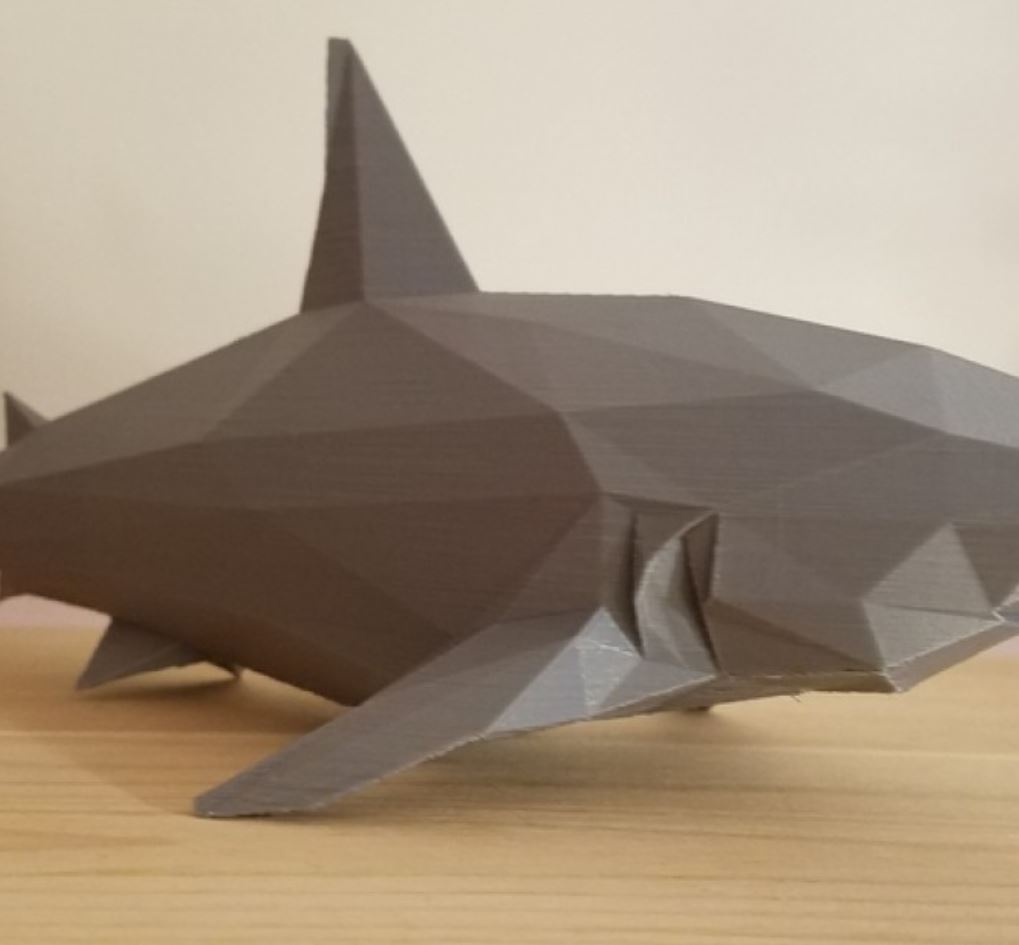 Low Poly Shark by RookieCreator | Download free STL model | Printables.com