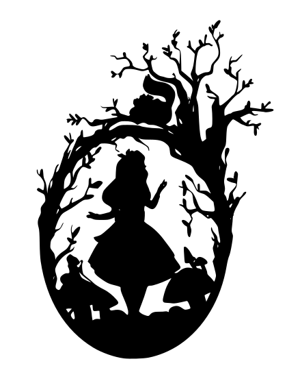 Silhouette - Alice In Wonderland by Jura Švébiš | Download free STL ...