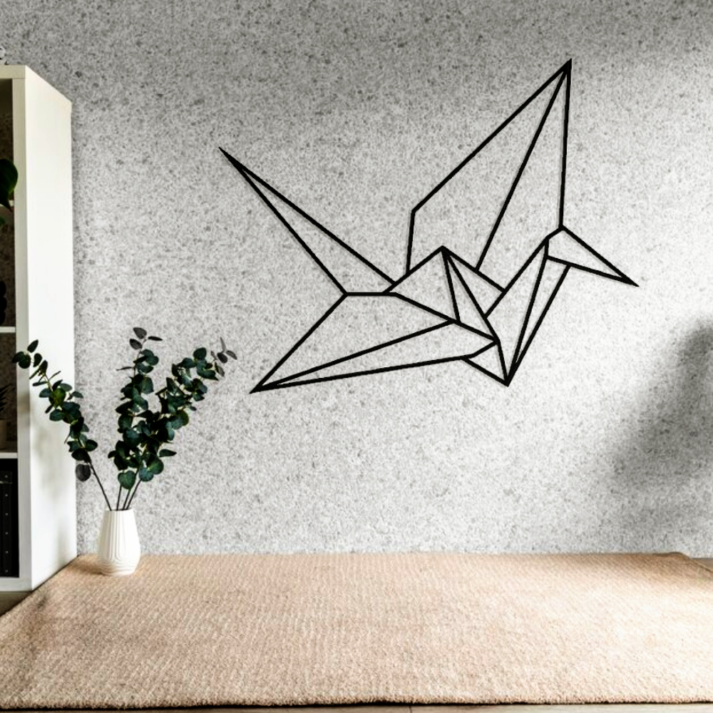 Wall art origami bird minimalistic geometric wall decor