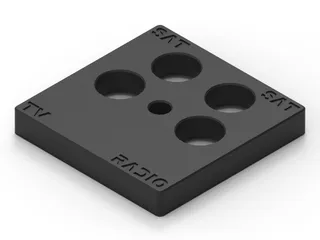GIRA Centralplate 4-compartment - 5 Versions