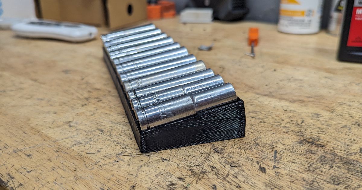 3/8in Drive Harbor Freight Socket Set Stand Organizer Tray by Chris