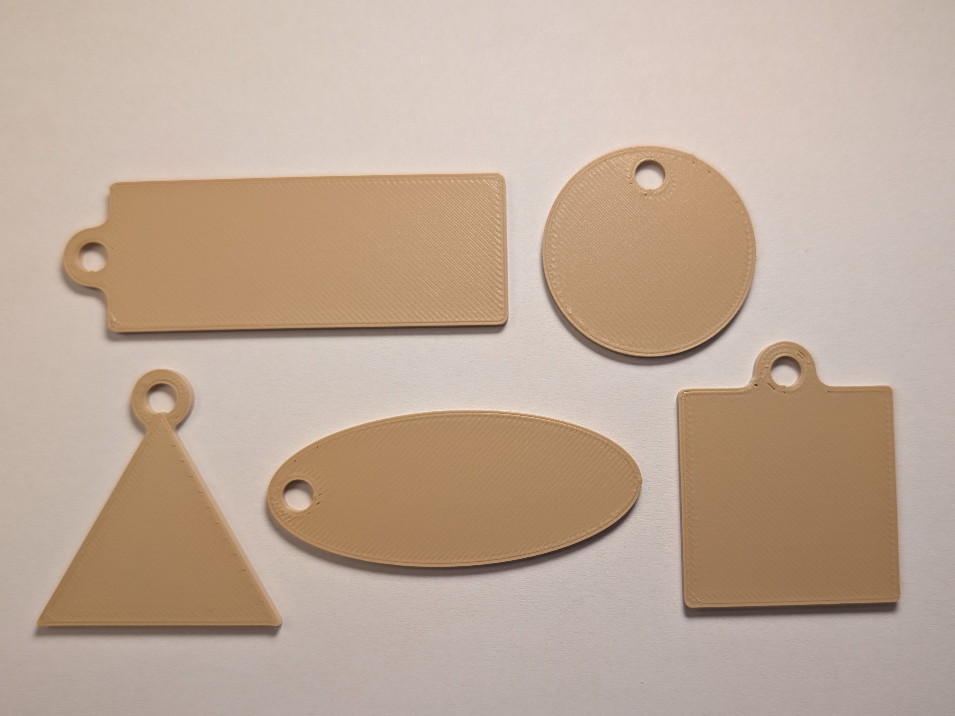 Keychain Blanks - Basic Shapes 1