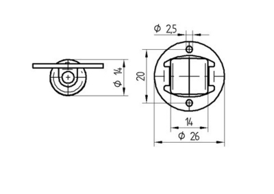 Miniatura 6 do modelo 3D Wheel mount for Albert Heyn foldable crates
