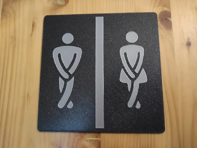 Toilet sign