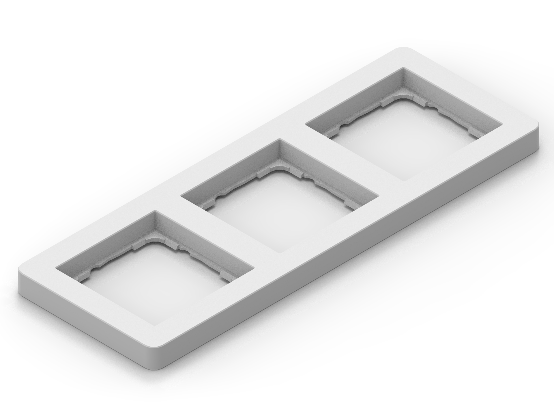 GIRA System 55 Standard 3-Compartment Frame