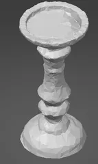 low poly, low poly candle holder.