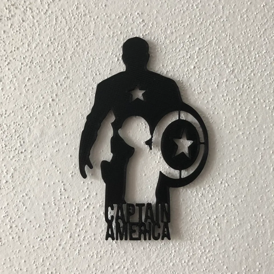 Captain America Wall Art by dabovos | Download free STL model ...