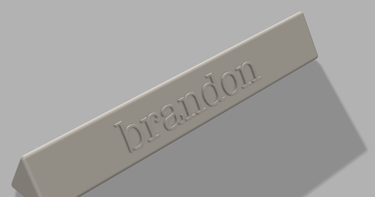 customizable nameplate for office by kamo | Download free STL model ...