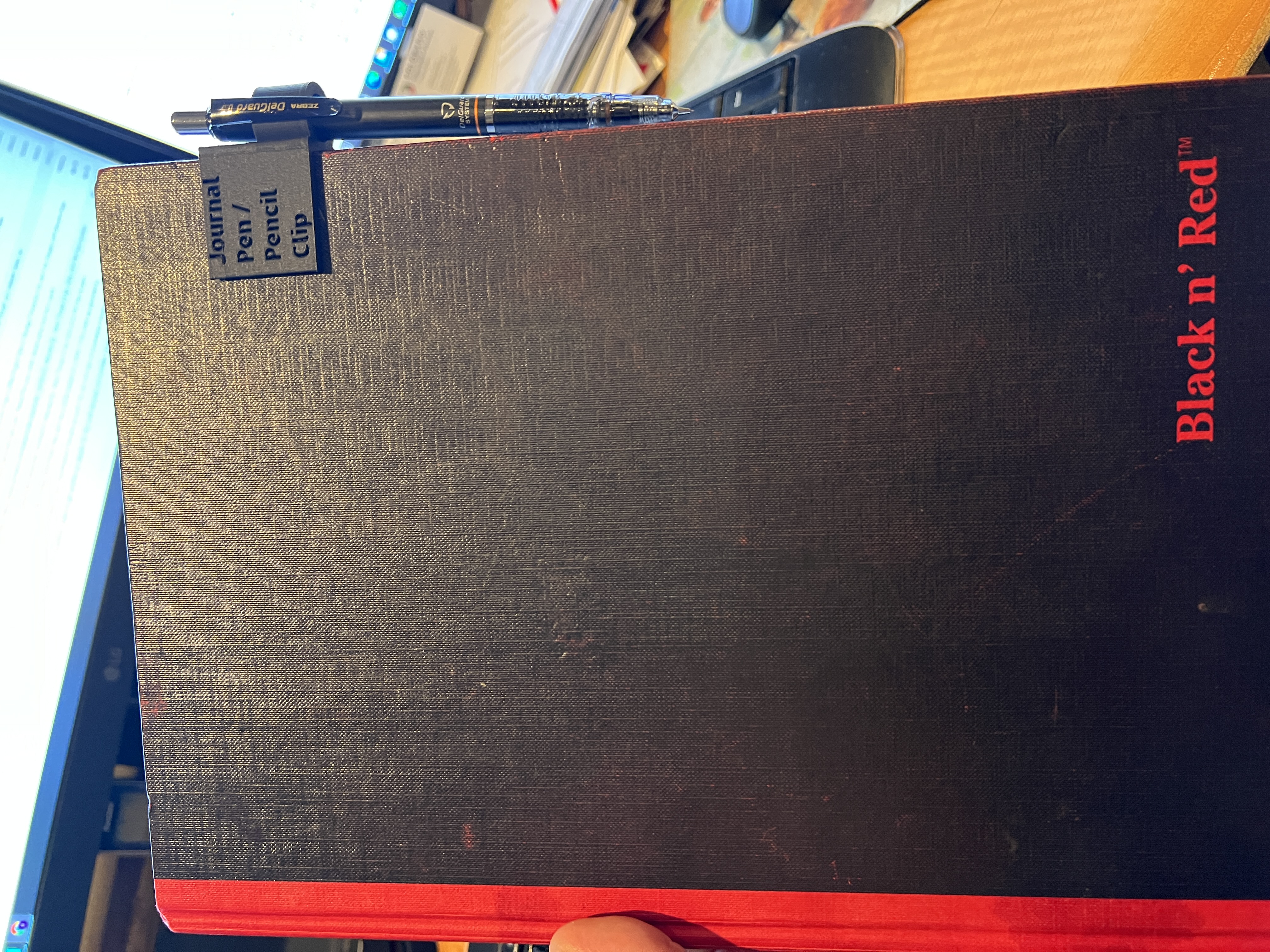 Hardback Journal Pen / Pencil Holder Clip