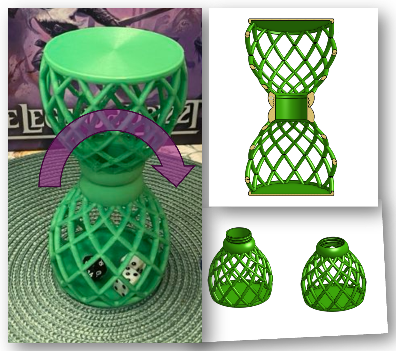 Hourglass Dice Shaker