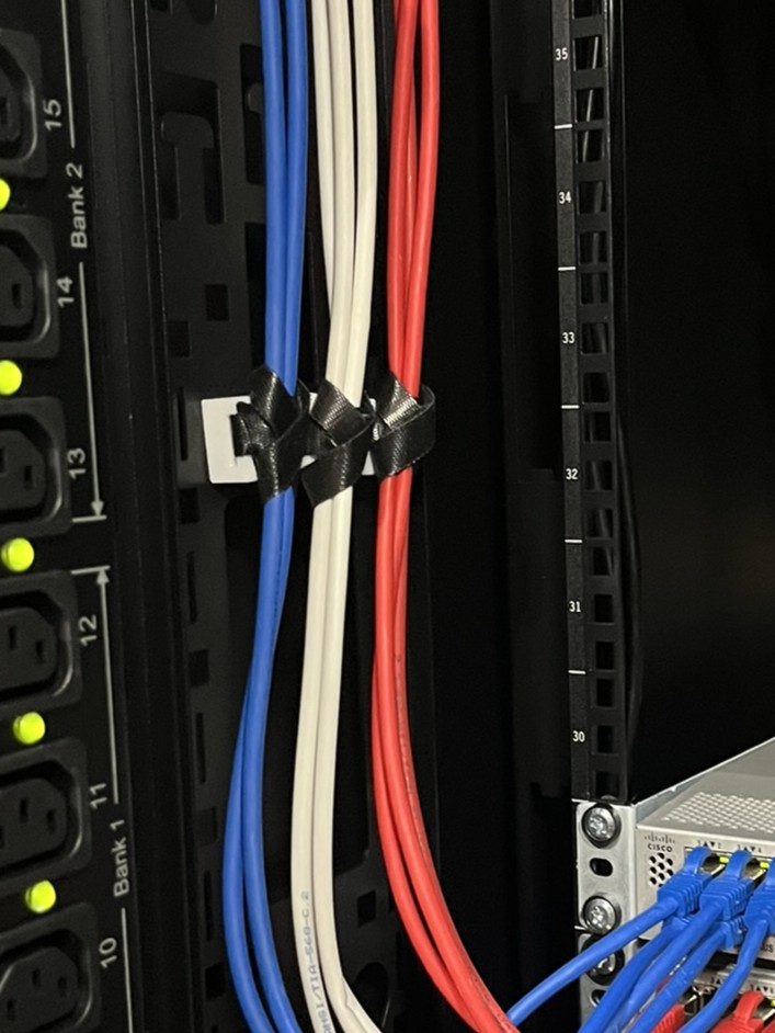 Rack Cable Management – Velcro & Clip Lock