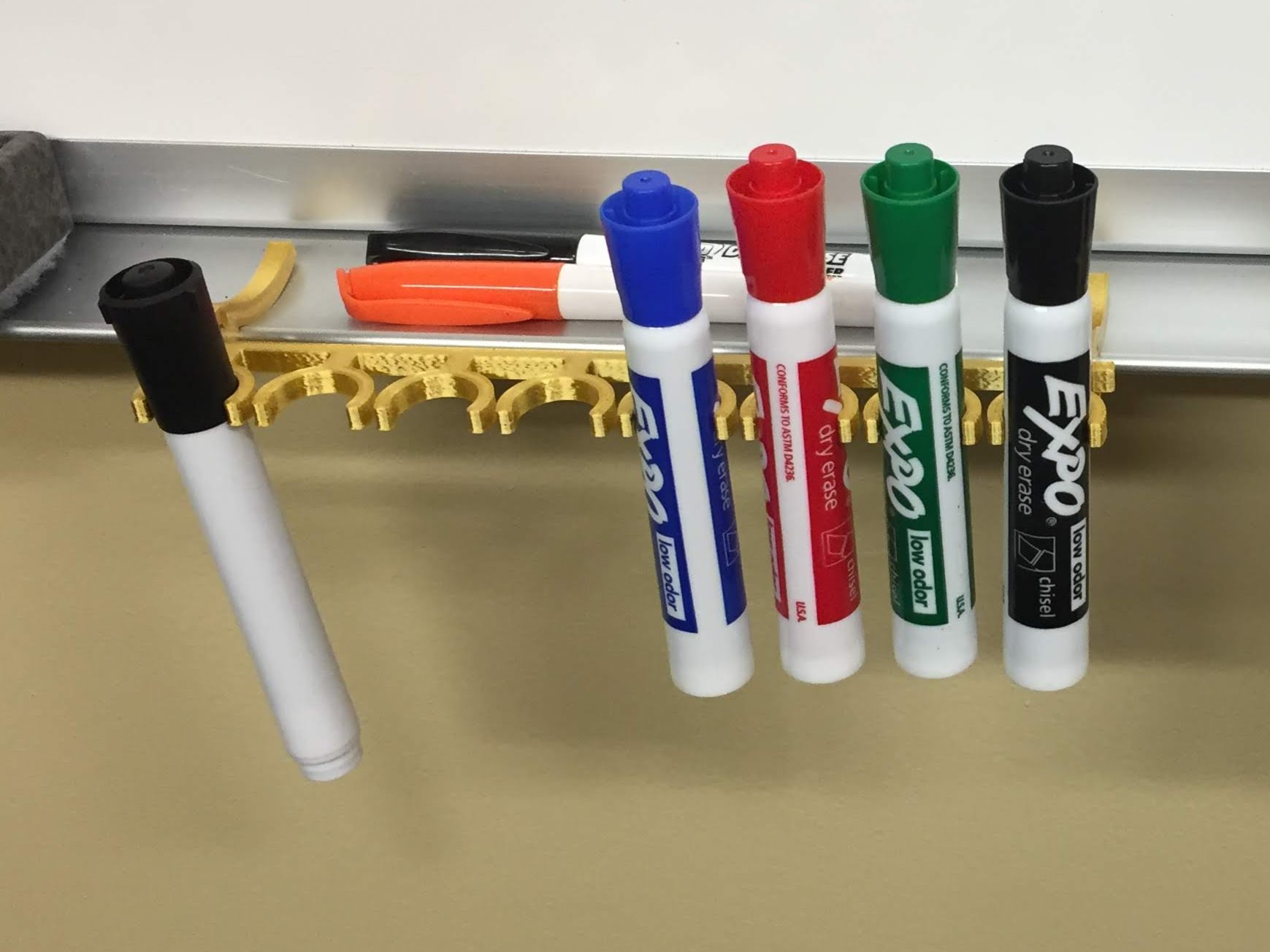 Quartet Dry Erase Marker Holder by phidesigned, Download free STL model