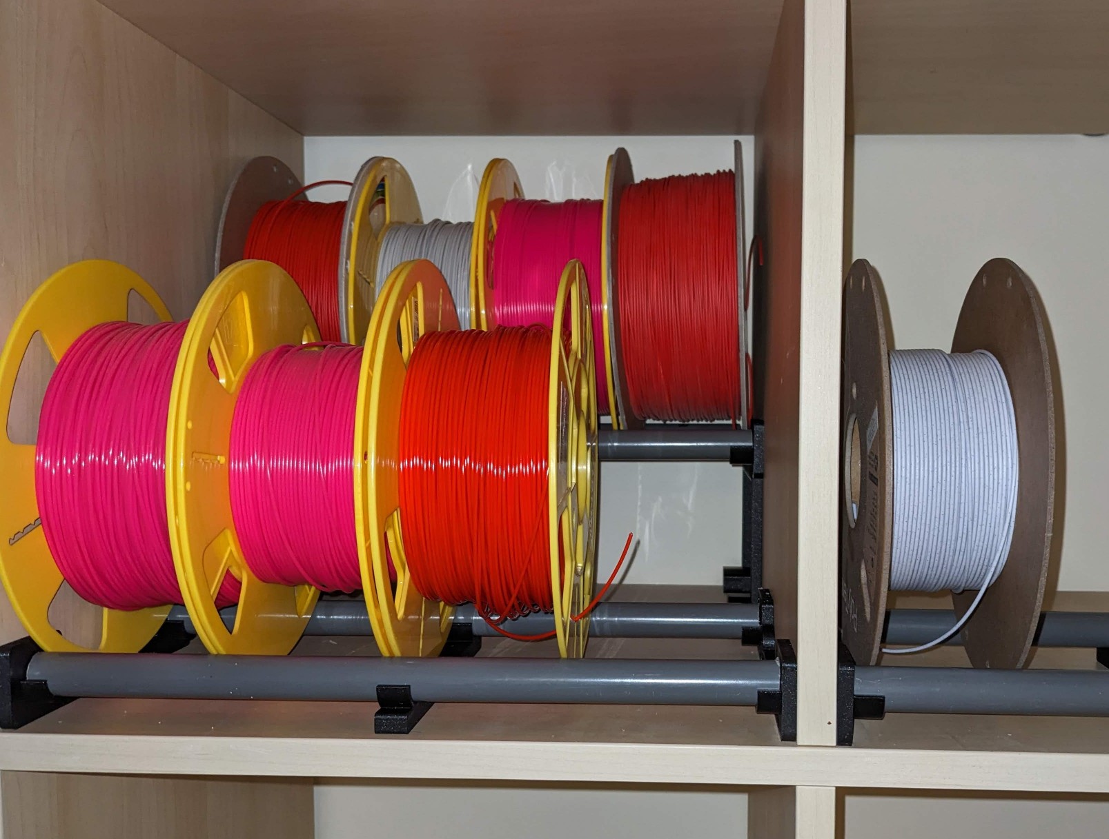 Ikea Kallax filament storage solution