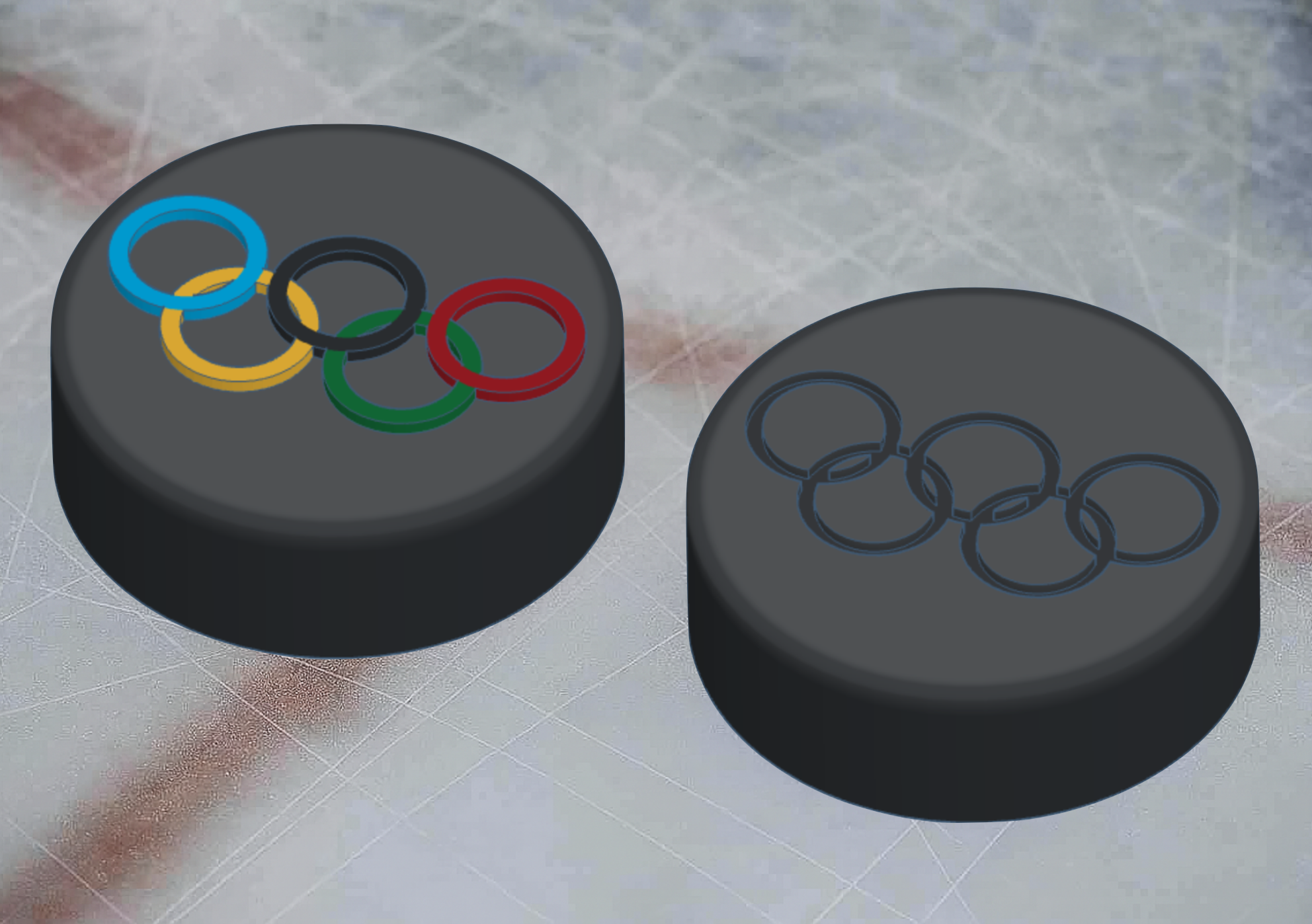 Olympics Logo Hockey Puck