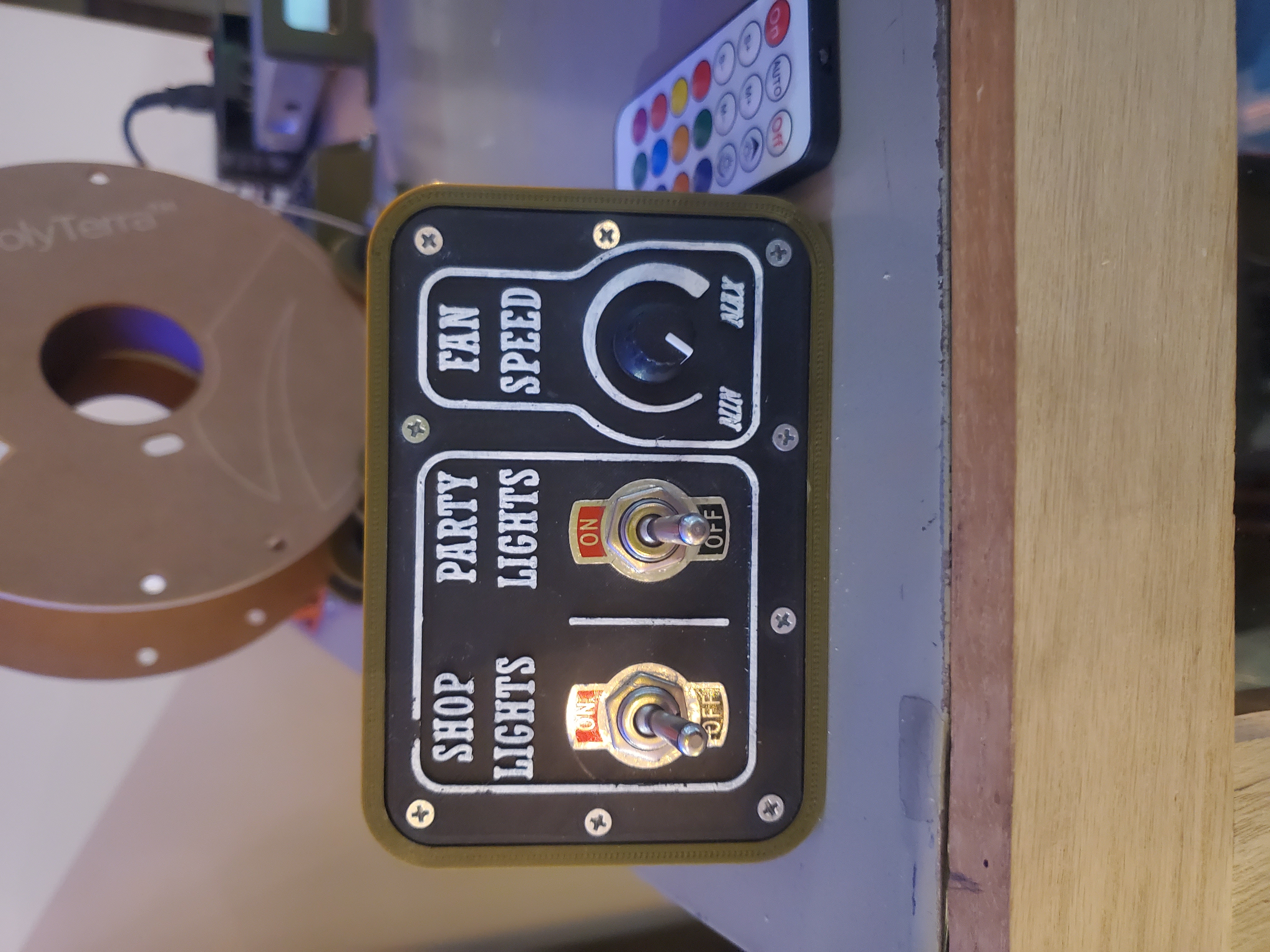 3D Printer Enclosure Switch Control Panel