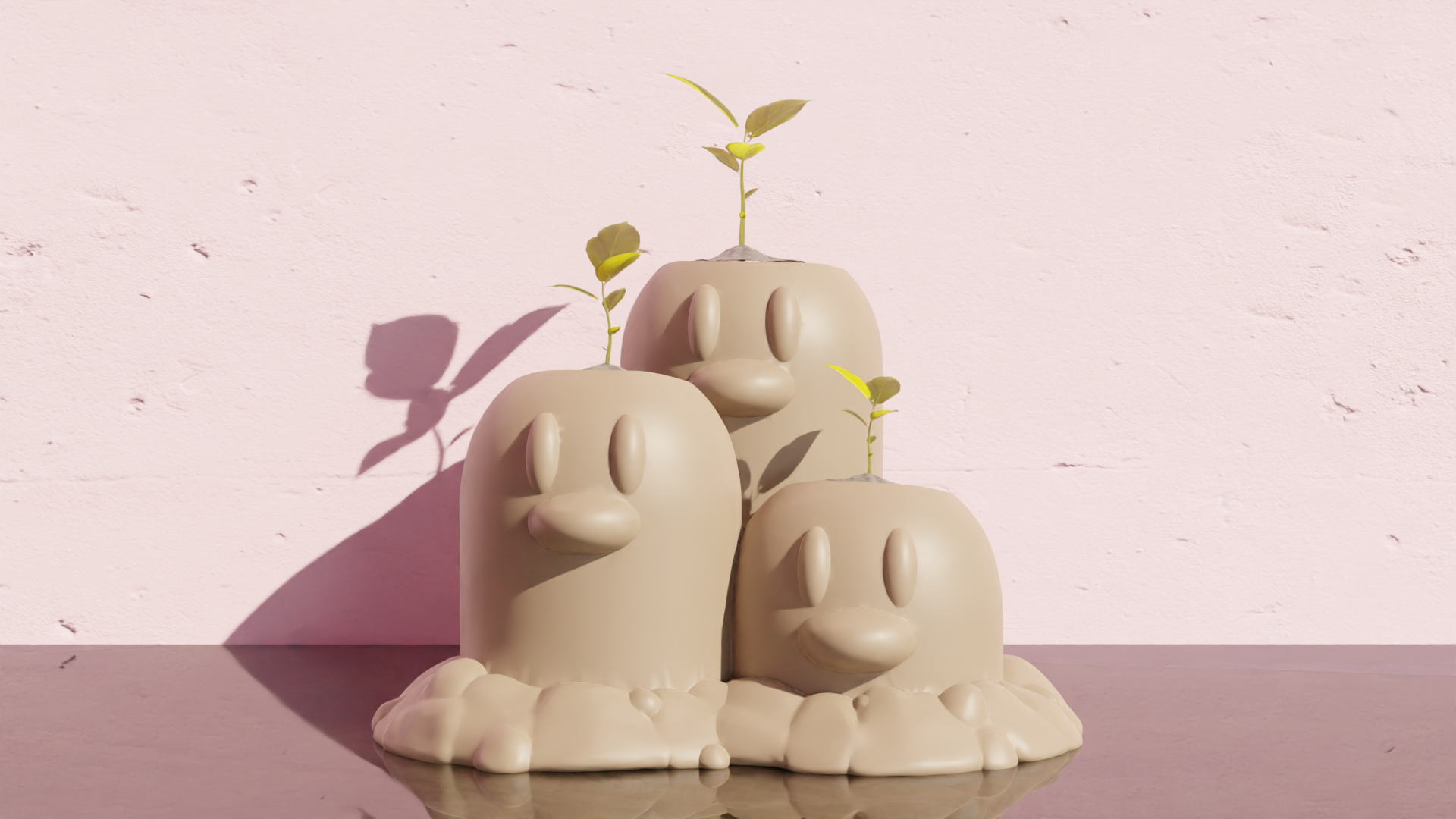 Dugtrio - Pokemon Pot Plant