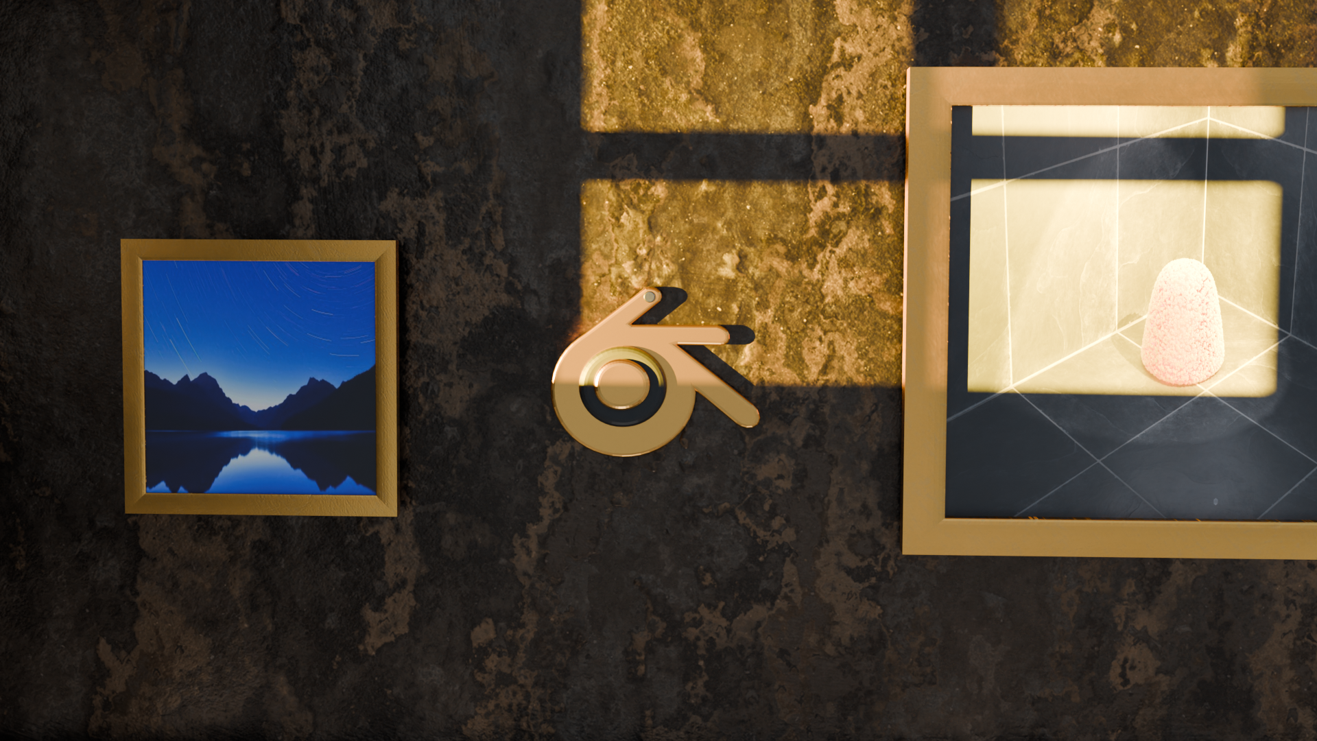blender logo wall decoration