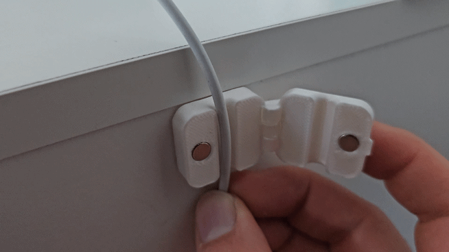 print in place Magnetic cable holder