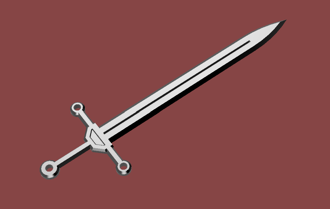 Simple Round Sword Simple sword - print friendly by dwbmb | Download free STL model ...