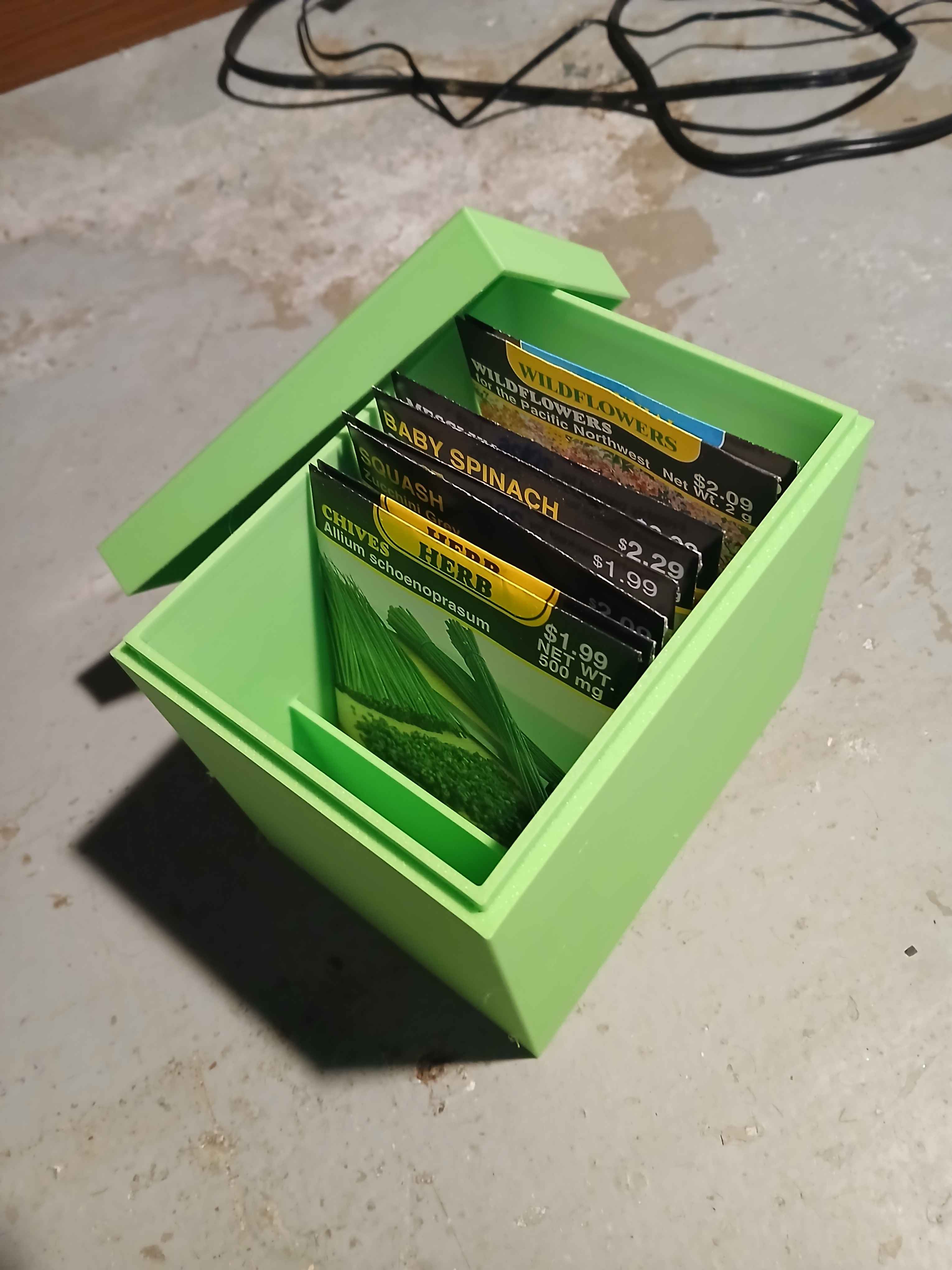 Seed Packet Storage Box